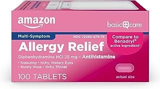 Picture of Diphenhydramine Antihistamine (Allergy Tablets), 25 mg, 100 ct