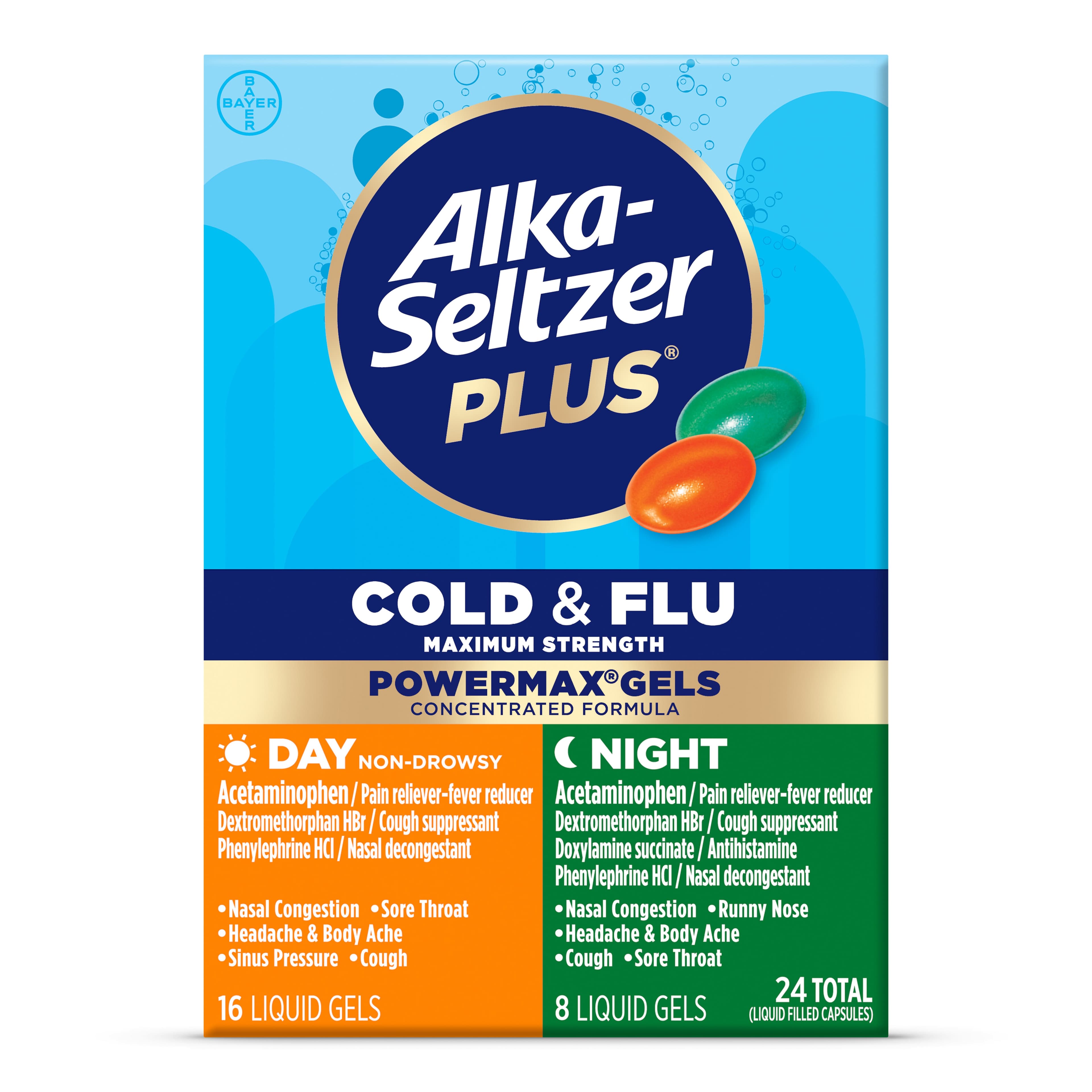 Picture of Alka-Seltzer Day & Night Liquid Gels, 24 CT