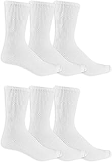 Picture of Diabetes Circulatory Crew Socks 8-15mmHg, White, L, 1 pair