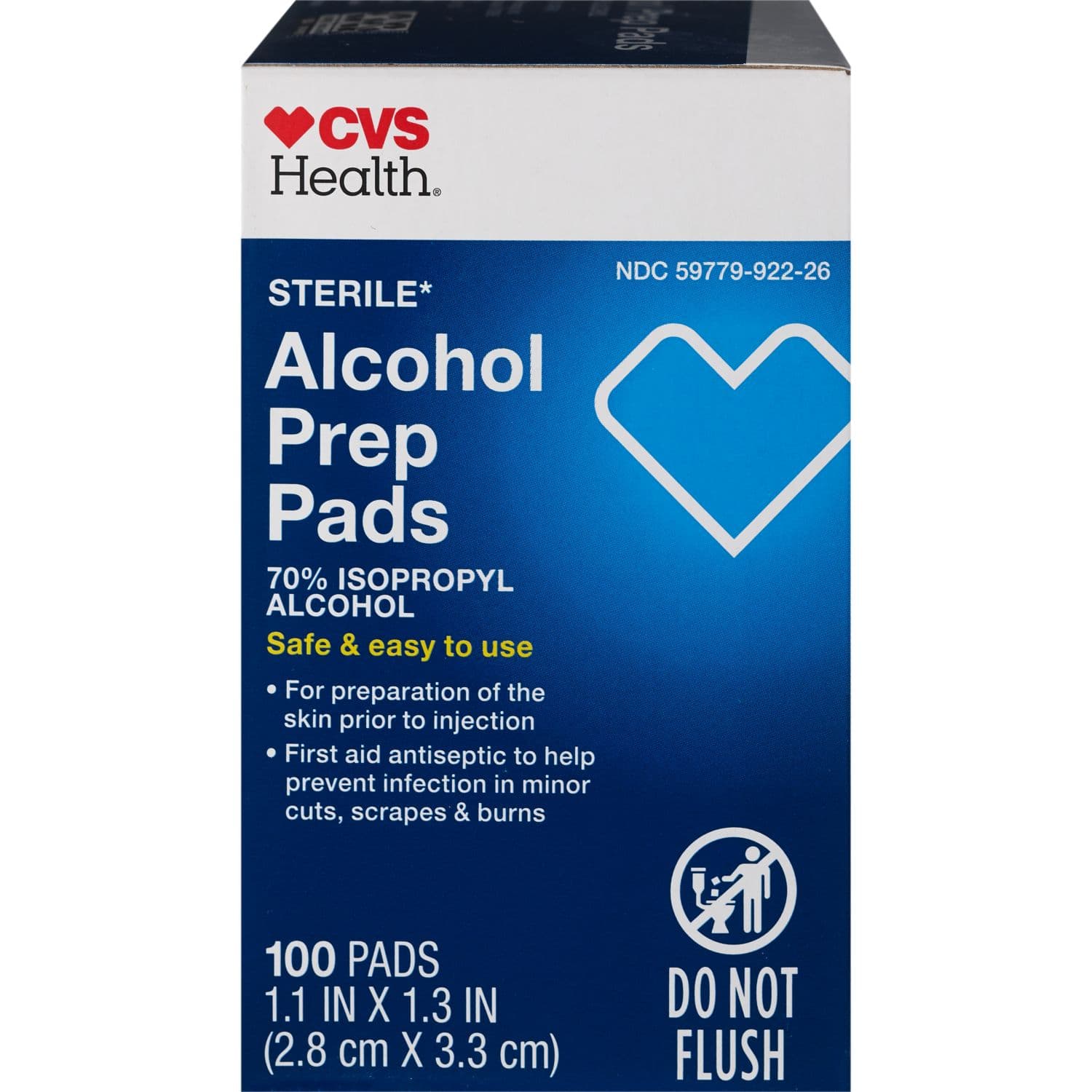 Picture of Alcohol Prep Pads, 100 CT