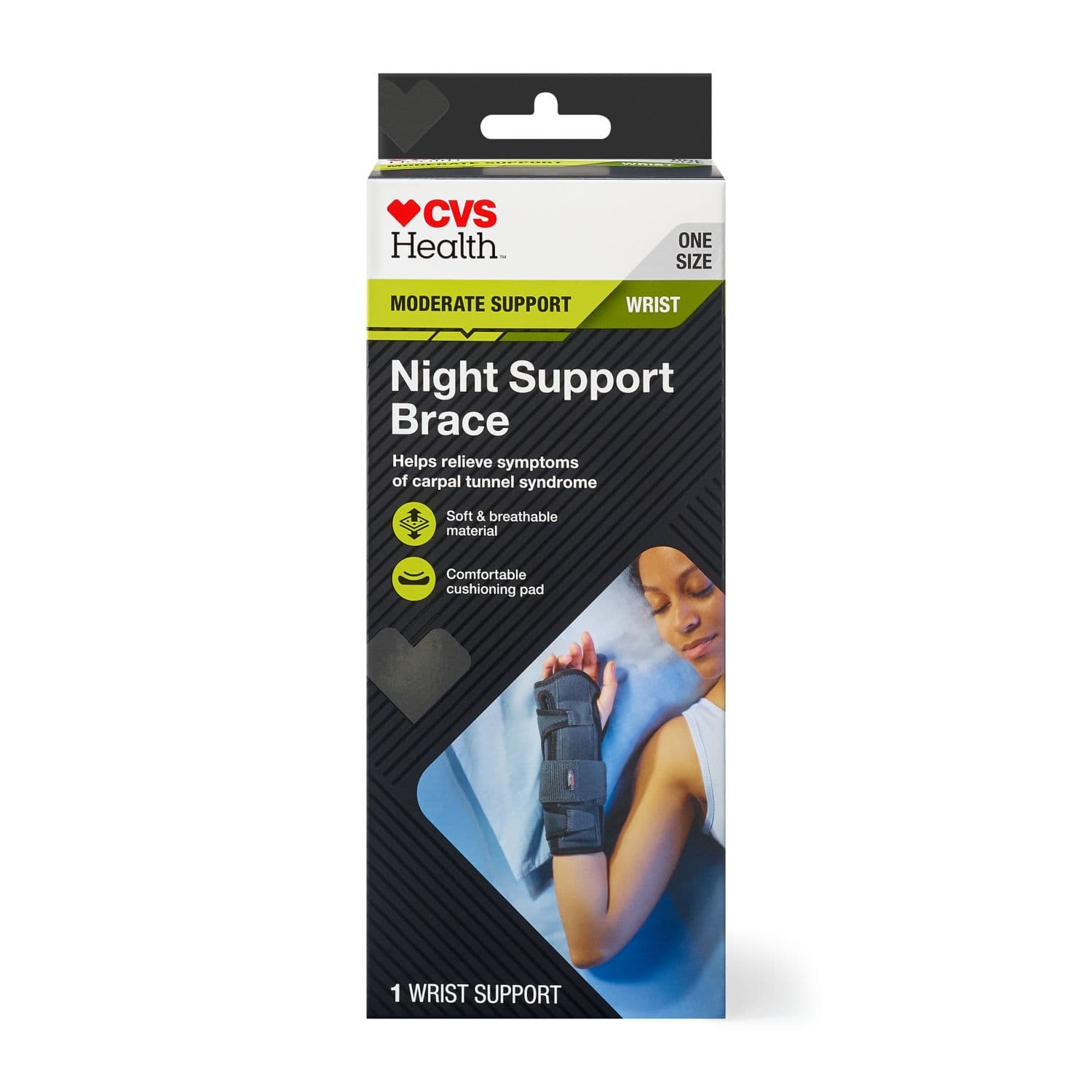 Picture of Night Support Wrist Brace One Size, 1 CT