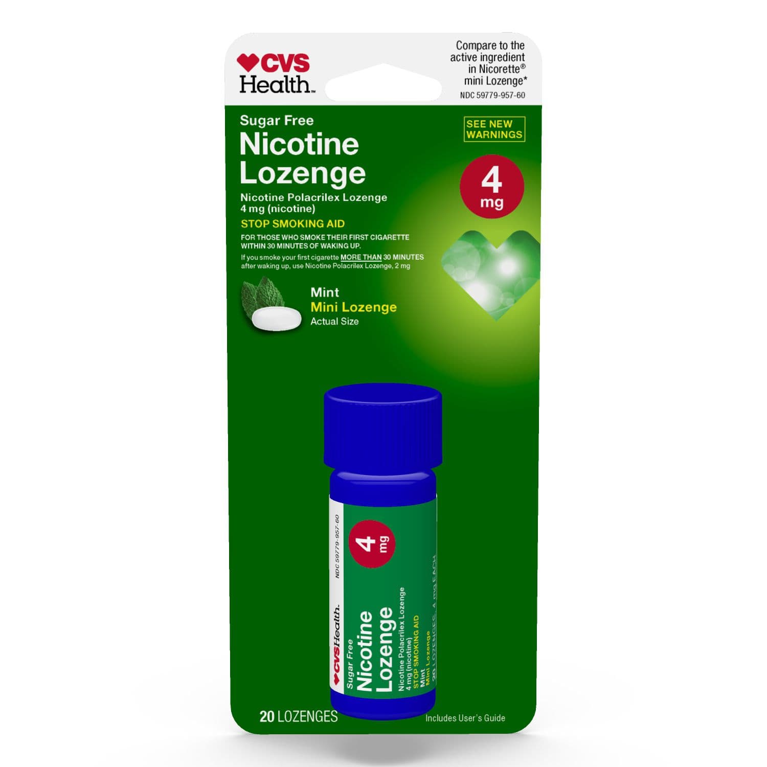 Picture of Nicotine Lozenges 4mg Sugar Free Mint, 20 CT
