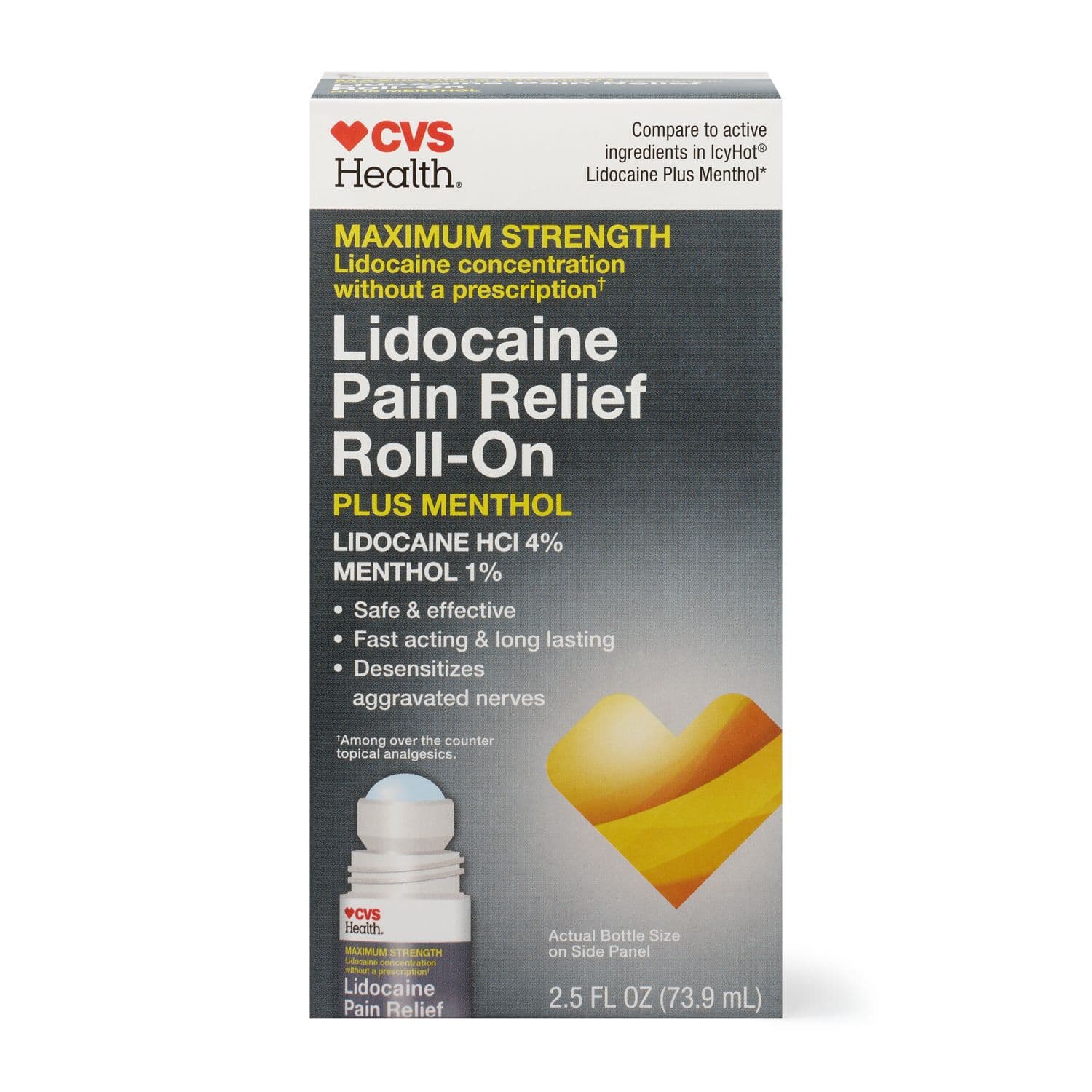 Picture of Lidocaine Roll on with Menthol, 2.5 OZ