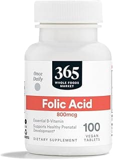 Picture of Folic Acid , 800 mcg, 100 ct