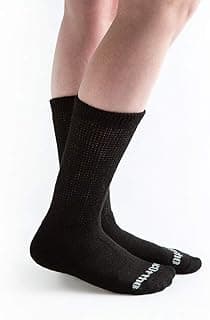 Picture of Ultra Soft Padded Diabetic Sock, Black, Medium 2-pack, 2 pair