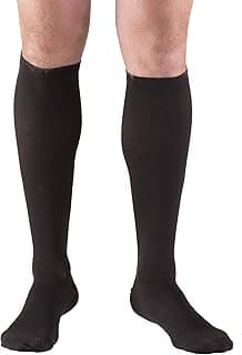 Picture of Compression Knee-High Socks, 15-20 mmHg, Men's Black, Large (Shoe Size 7.5-11), 1 pair