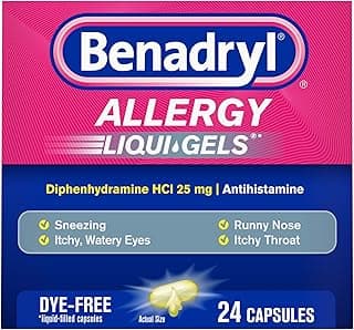 Picture of Benadryl Allergy Liqui-Gels Dye-Free, 25 mg, 24 ct