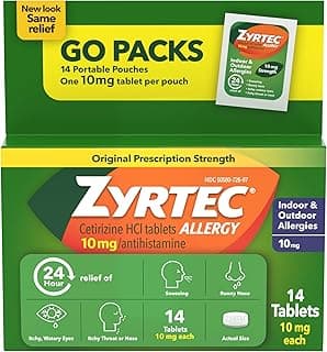 Picture of Zyrtec Tablets, Go Packs, 10 mg, 14 ct