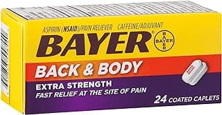 Picture of Bayer Back & Body Pain, Extra Strength, 500 mg / 32.5 mg, 24 ct