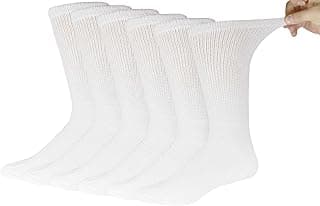 Picture of Diabetic Socks, White, Large 3-pack, 3 pair