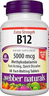 Picture of Natural Vitamin B-12, Sublingual , 5,000 mcg, 60 ct