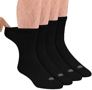 Picture of Diabetes Circulatory Crew Socks 8-15mmHg, Black, XL, 1 pair