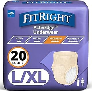 Picture of FitRight, Incontinence Underwear for Women, Heavy Absorbency, Large/XL (Waist Sizes 40" - 56"), 20