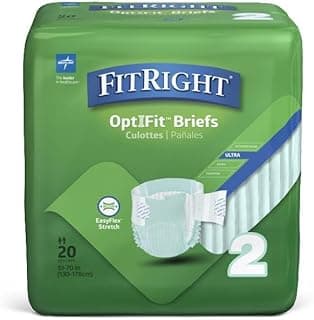 Picture of FitRight, Adult Incontinence Tab-Style Disposable Briefs, Ultra Absorbency, Large (Waist size 44"-56"), 20