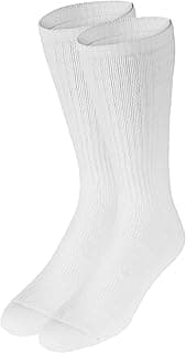 Picture of Diabetes Circulatory Crew Socks 8-15mmHg, White, M, 1 pair