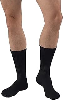 Picture of Diabetes Circulatory Crew Socks 8-15mmHg, Black, S, 1 pair