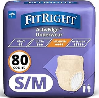 Picture of FitRight, Incontinence Underwear for Women, Heavy Absorbency, Small/Medium (Waist Sizes 28" - 40"), 20
