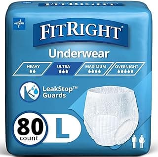 Picture of FitRight, Incontinence Underwear for Men, Heavy Absorbency, Large/XL (Waist Sizes 40" - 56"), 20