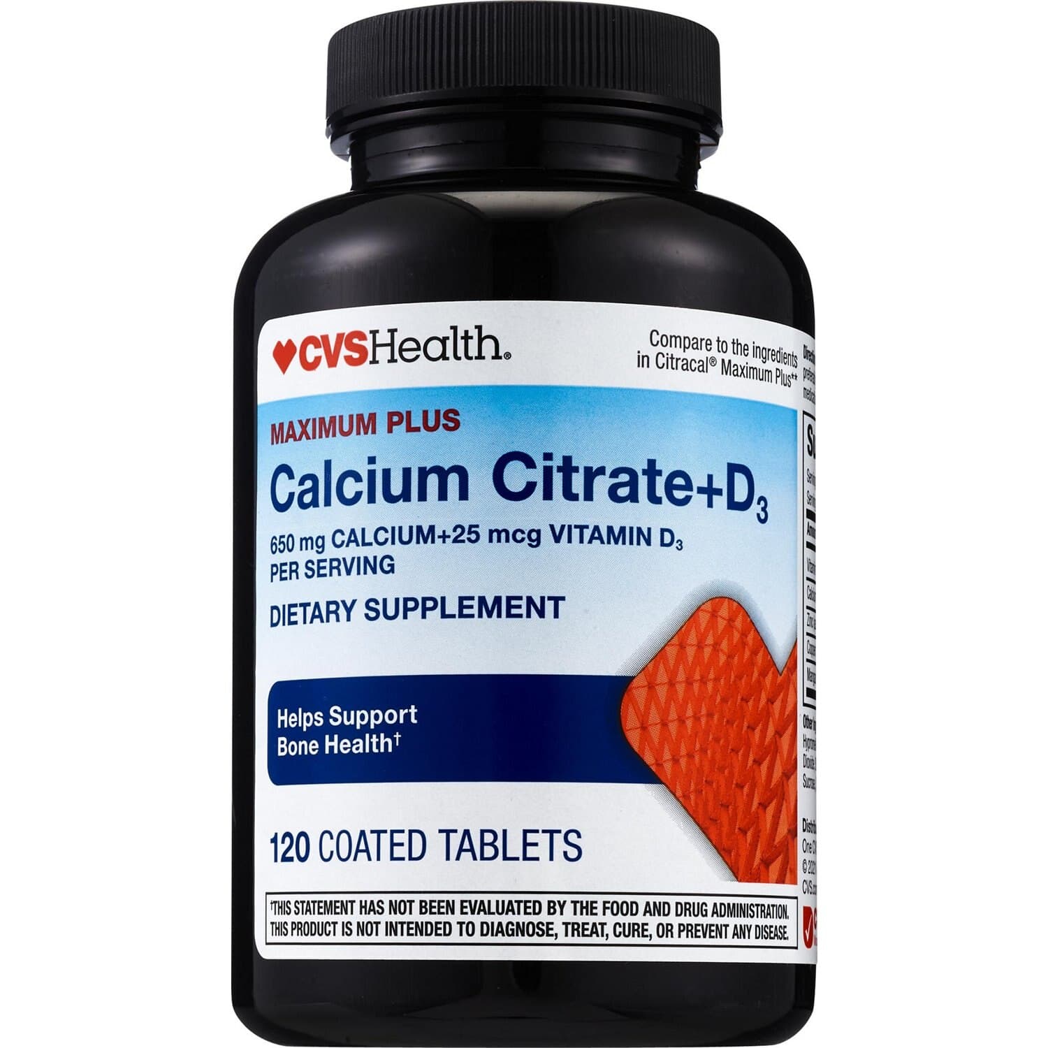 Picture of Calcium Citrate + D3 Tablets, 120 CT