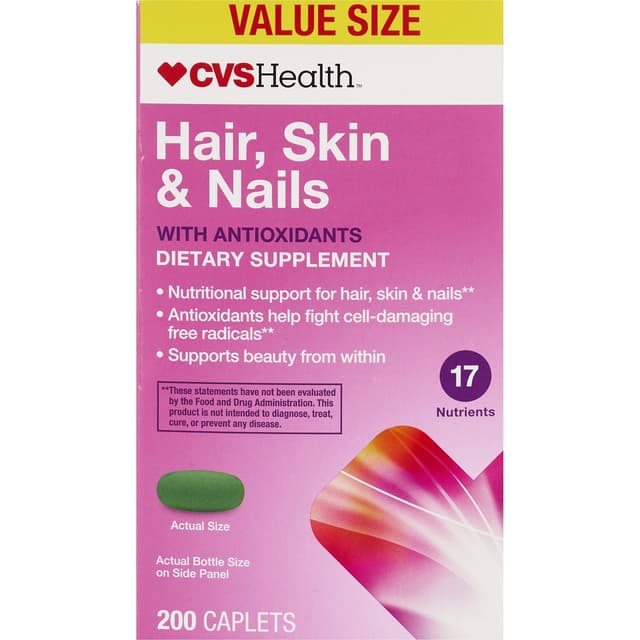 Picture of Hair, Skin & Nails Caplets, 200 CT