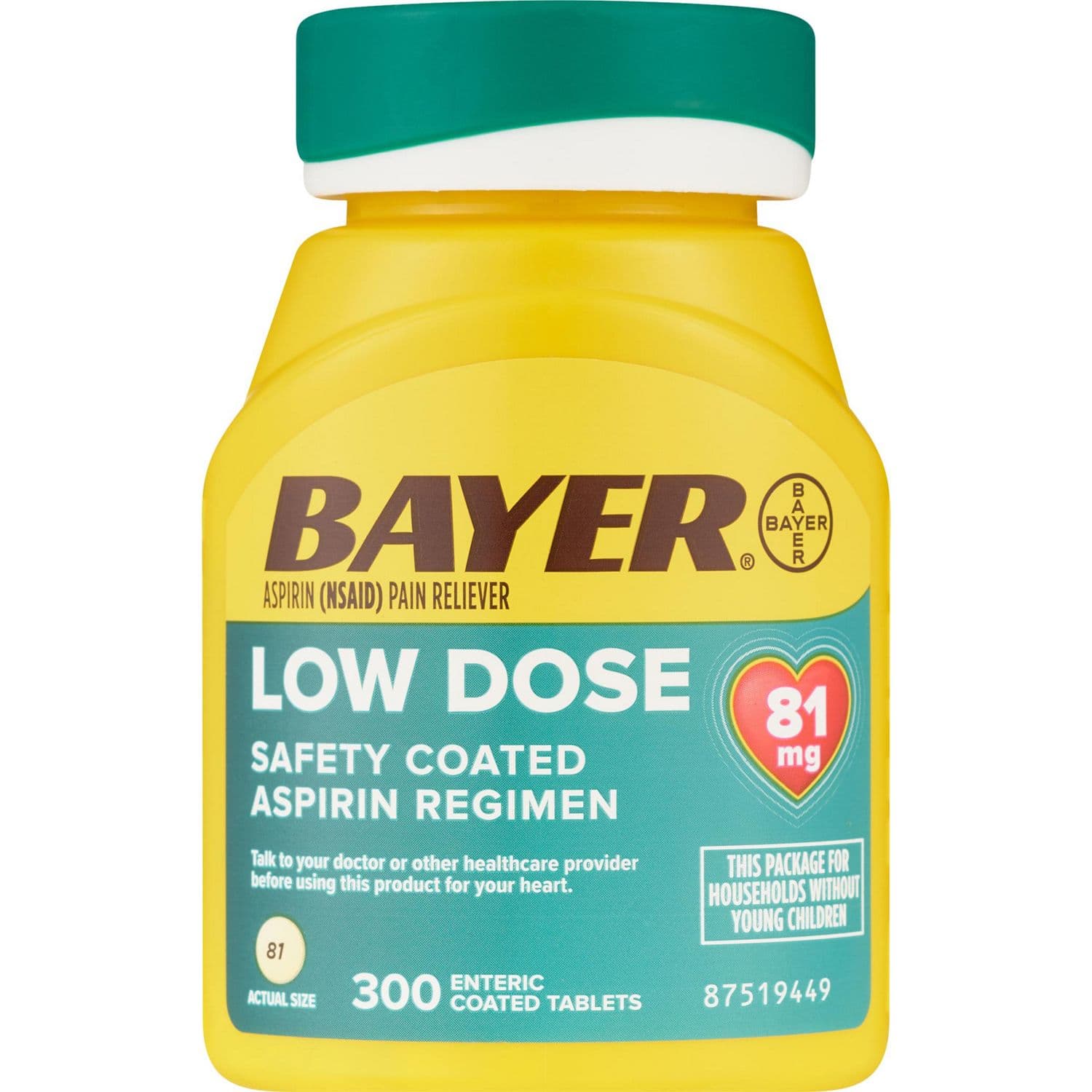 Picture of Bayer Aspirin 81mg Tablets, 300 CT
