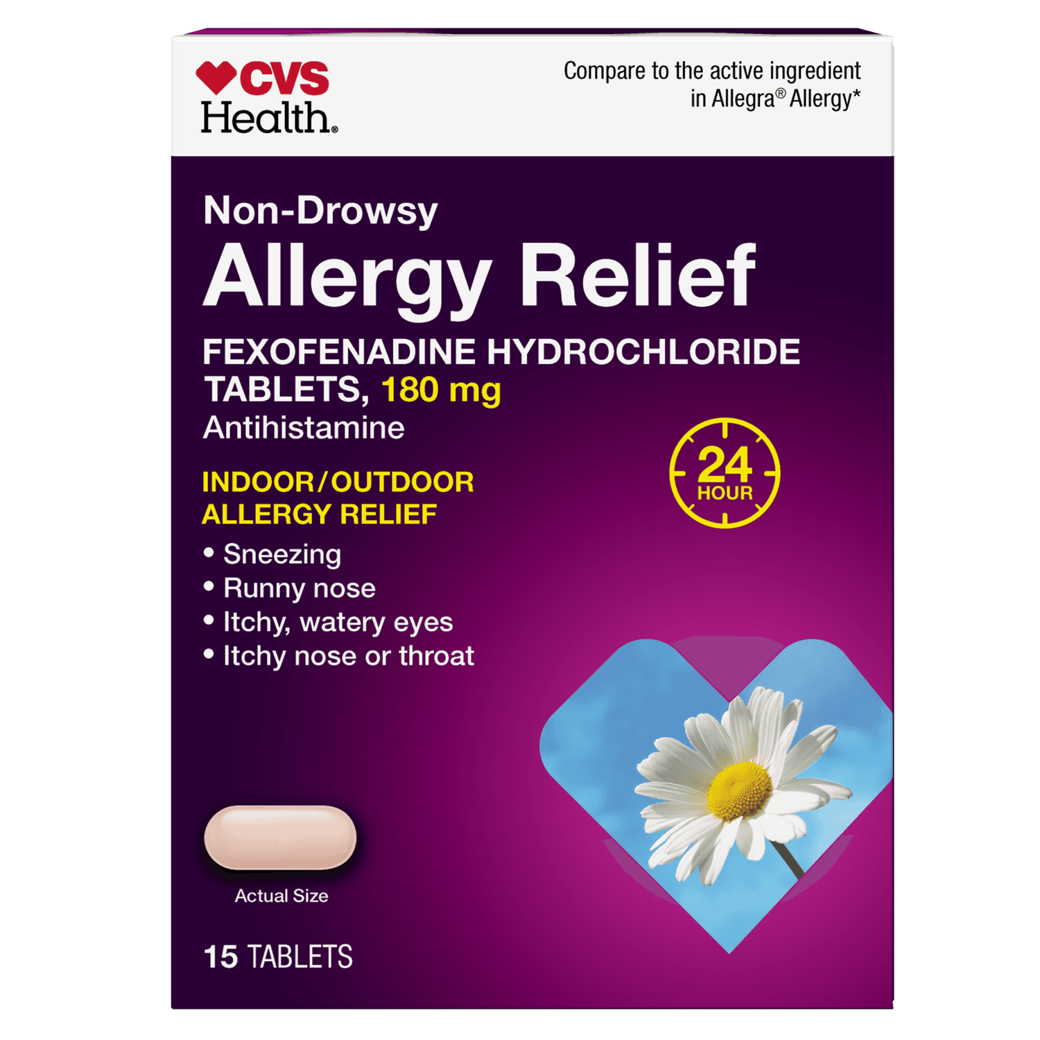 Picture of Fexofenadine 180mg Tablets, 30 CT