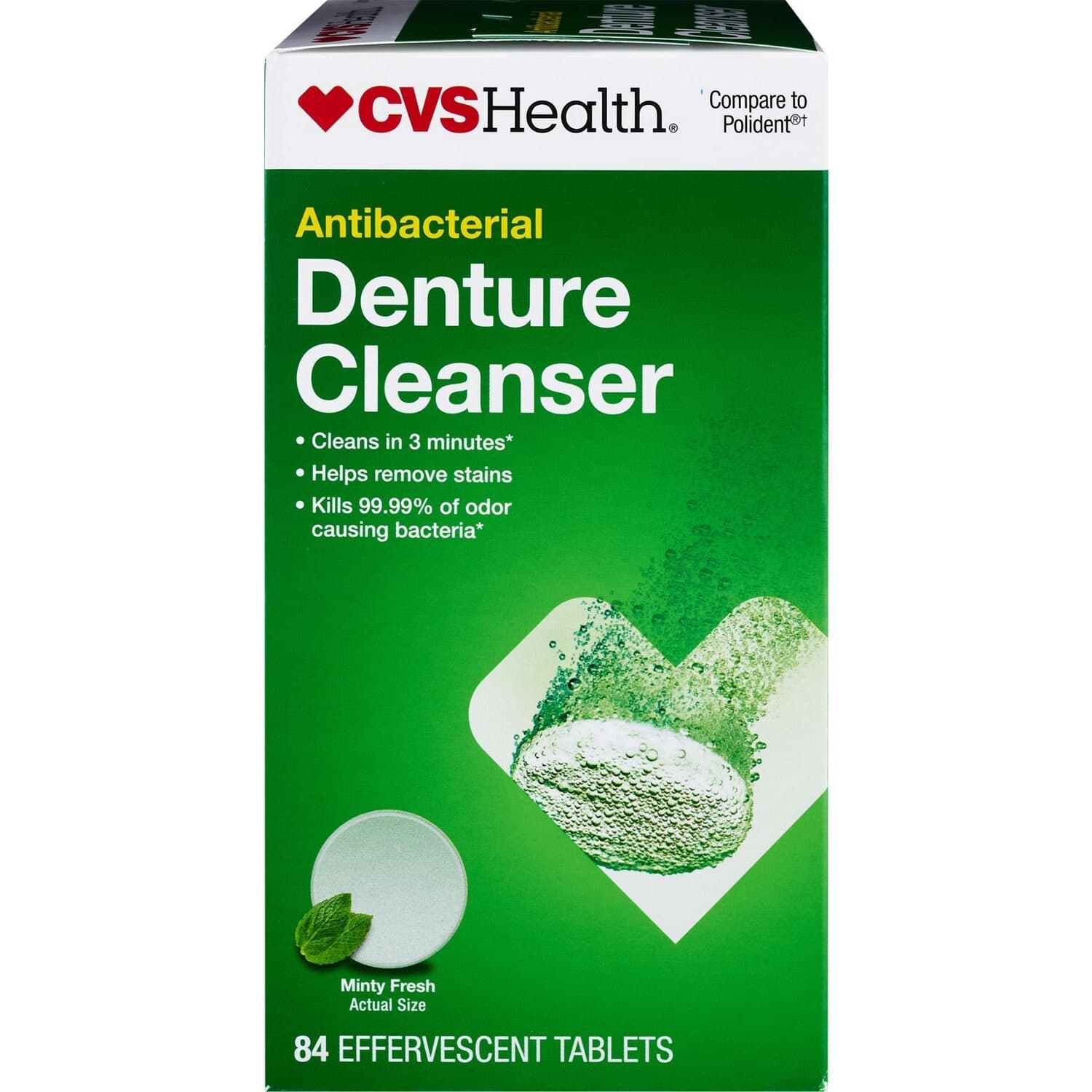 Picture of Denture Cleanser Effervescent Tablets Mint, 84 CT