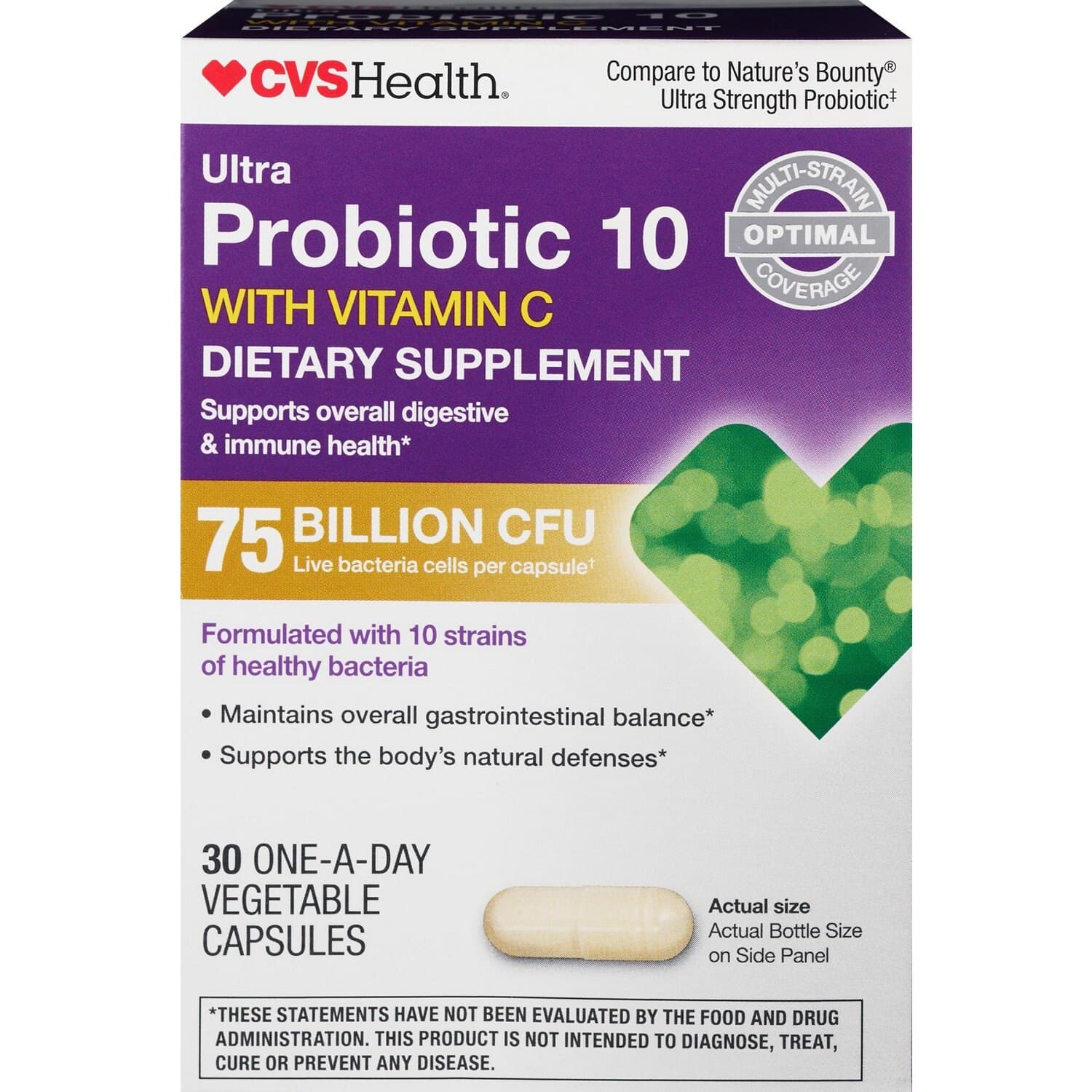Picture of 10-Strain Probiotic with Vitamin C, 30 CT