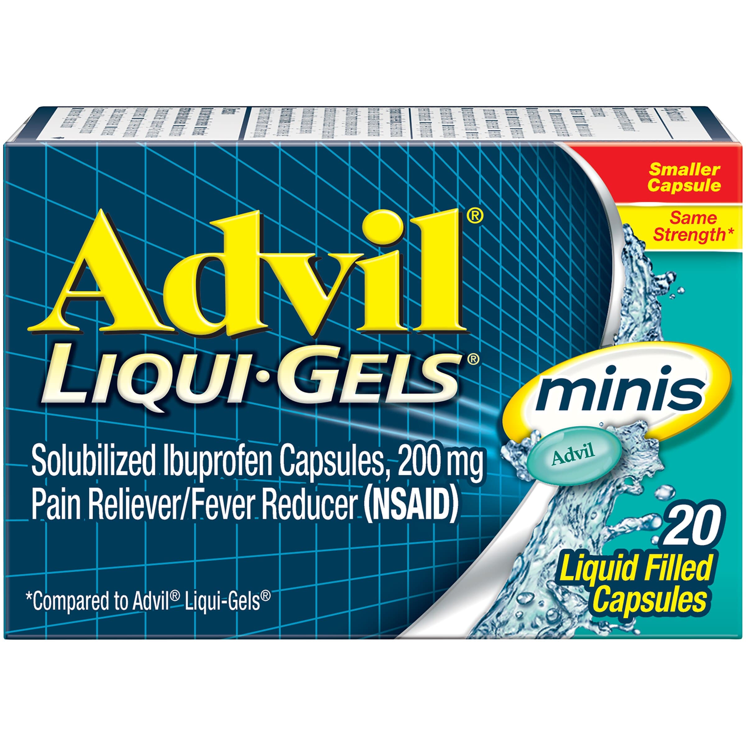 Picture of Advil Liqui-Gels Minis Ibuprofen 200mg Capsules, 160 CT