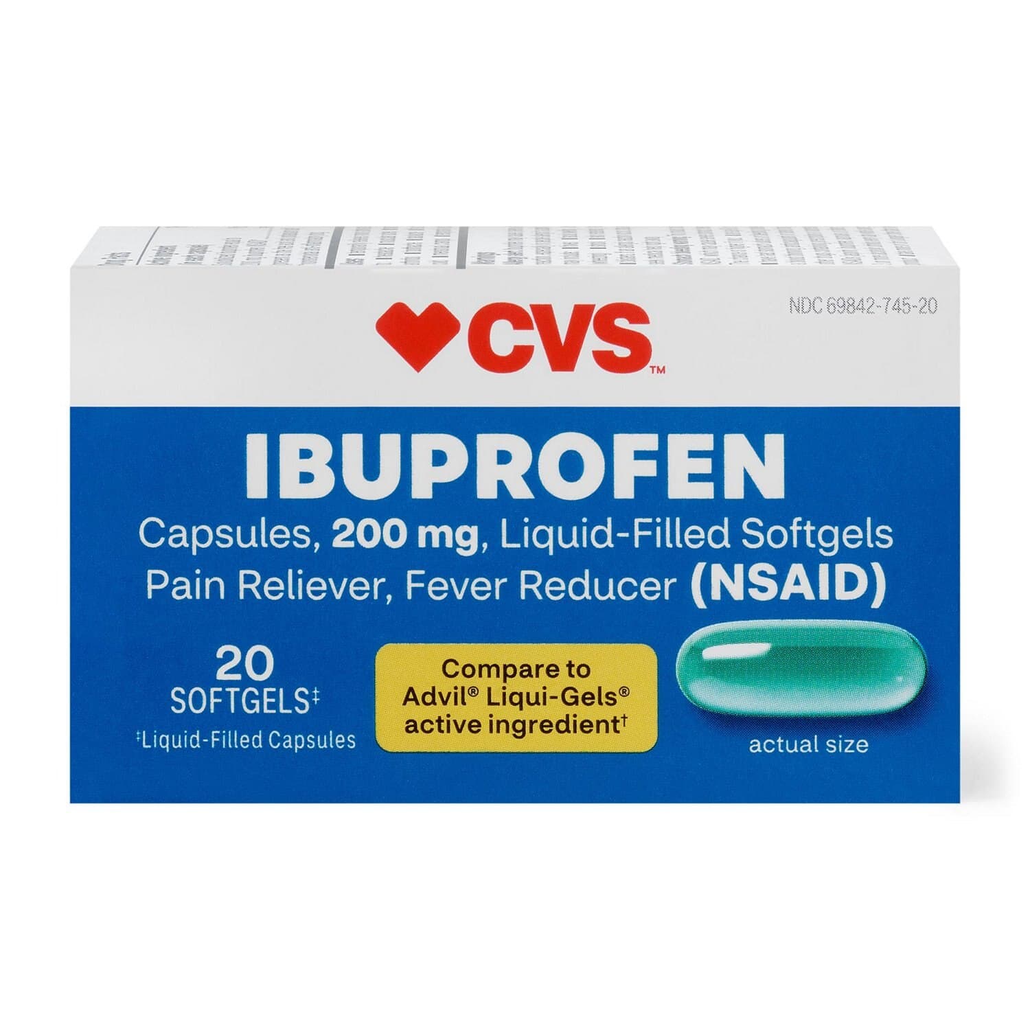 Picture of Ibuprofen 200mg Softgels, 80 CT