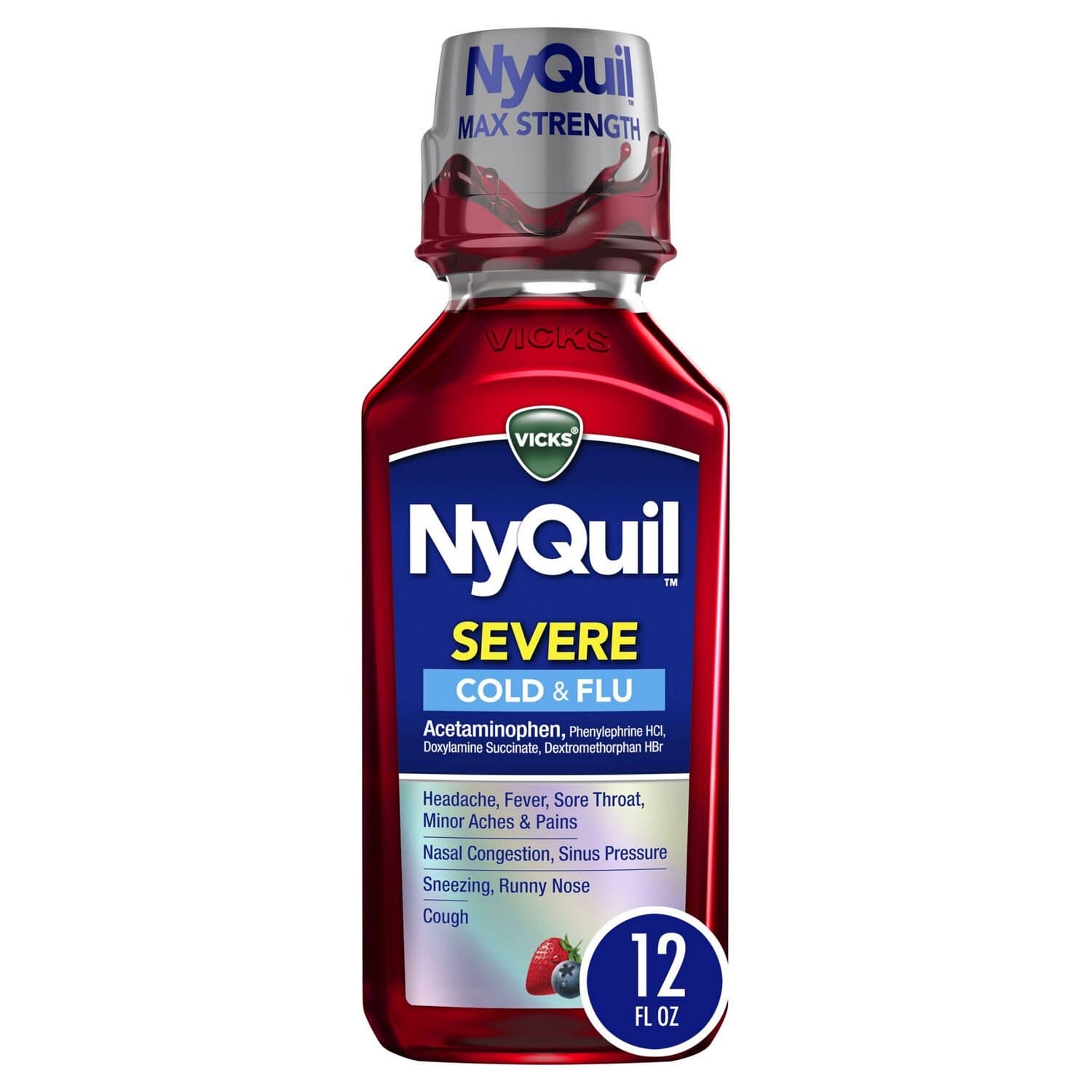 Picture of Vicks Nyquil Severe Liquid, 12 OZ