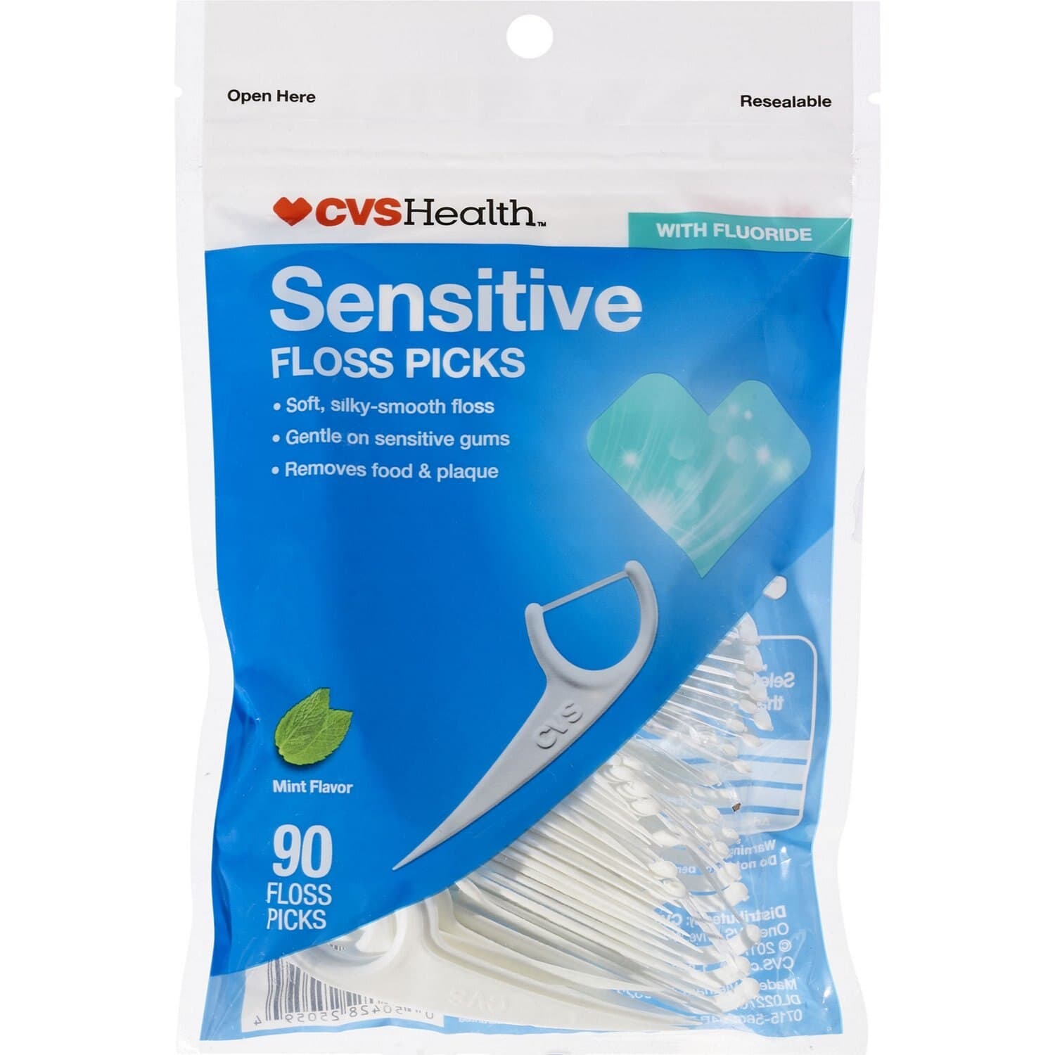 Picture of Floss Picks Sensitive, 90 CT