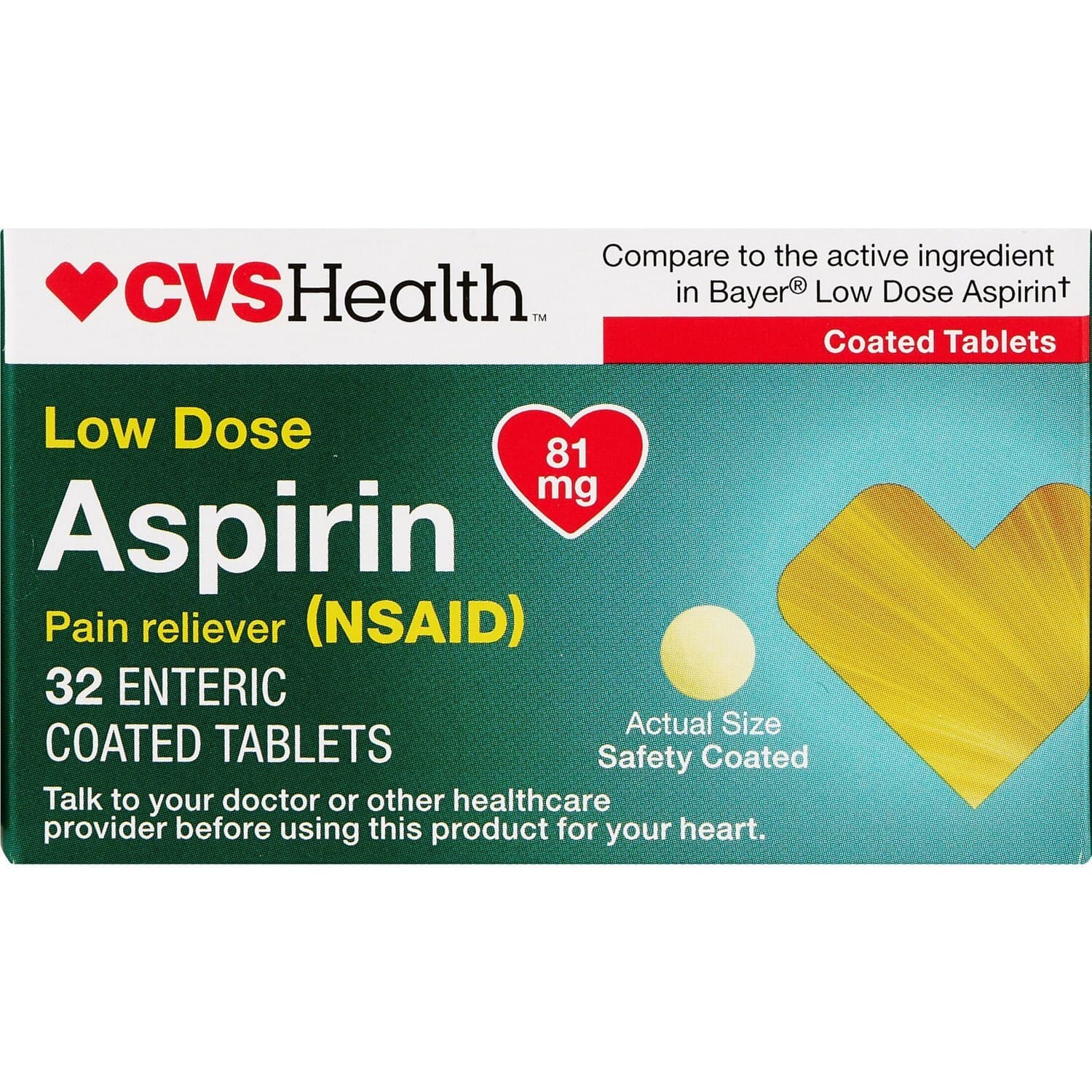 Picture of Aspirin 81mg Tablets, 120 CT