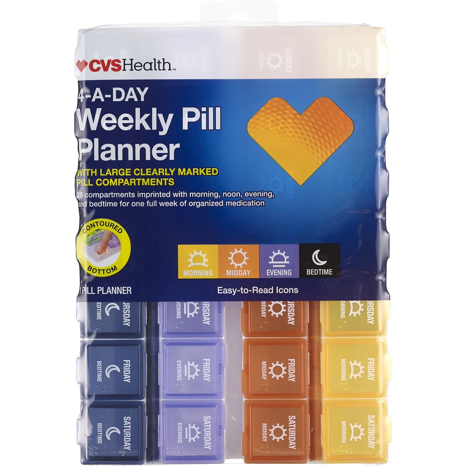 Picture of 4-A-Day Weekly Pill Case, 1 CT
