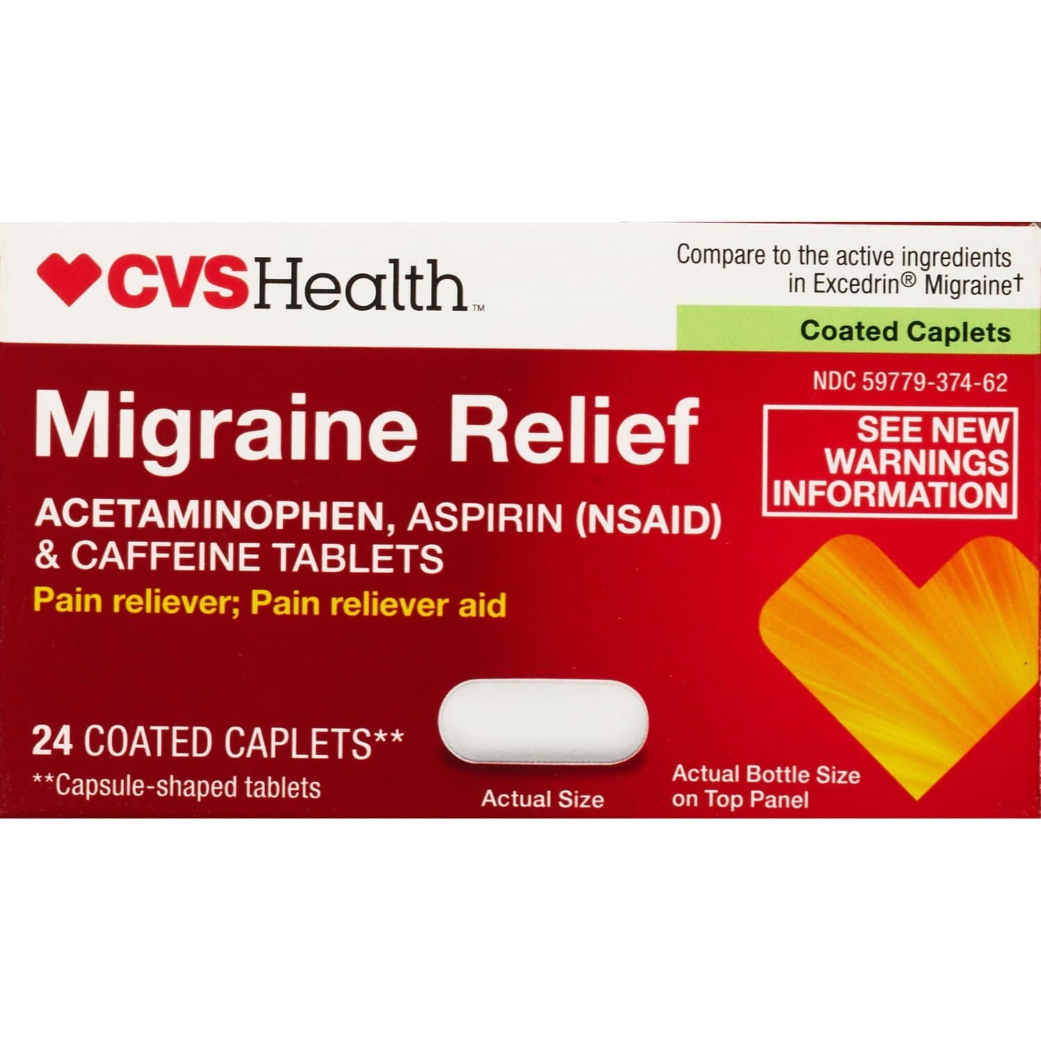 Picture of Migraine Relief Caplets, 24 CT