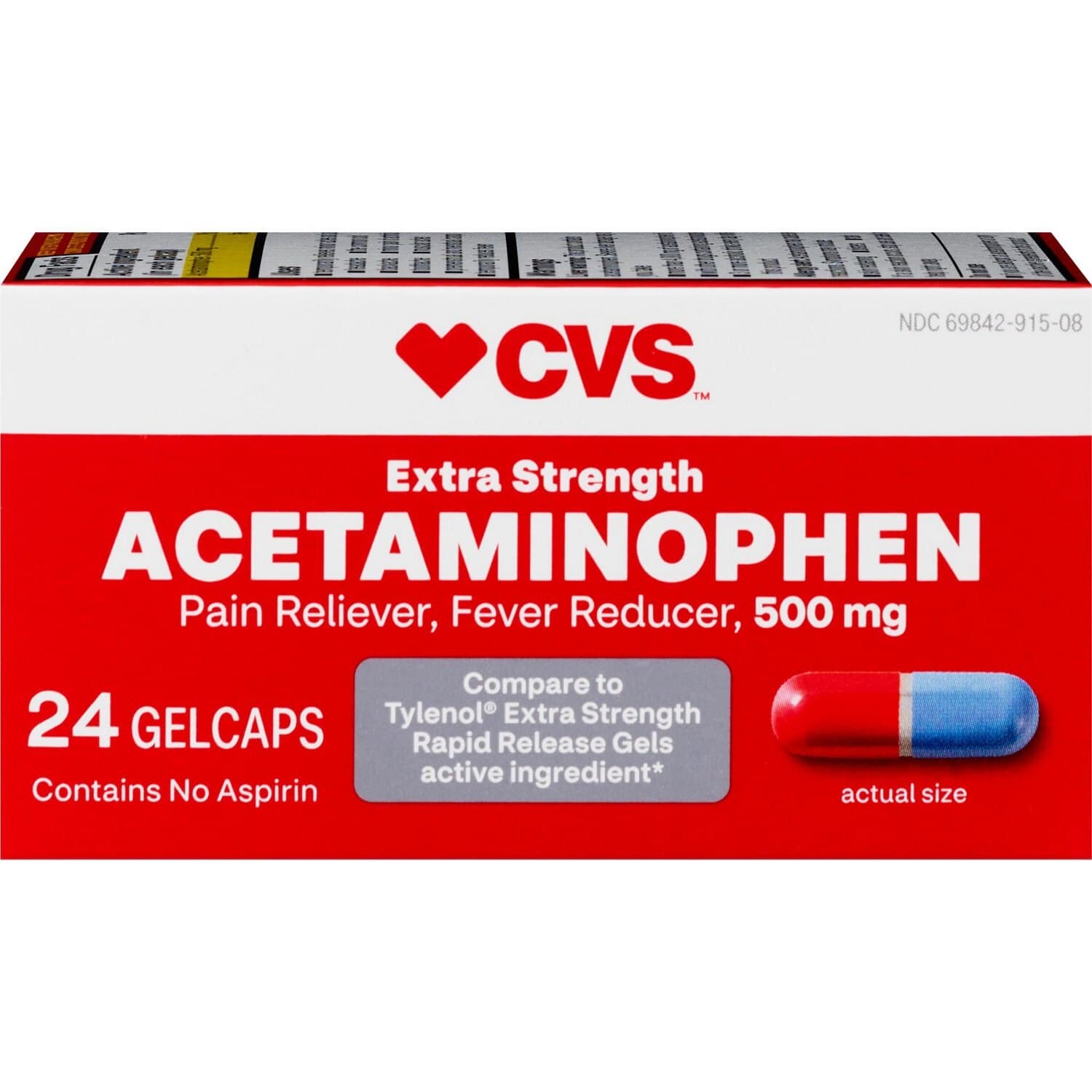 Picture of Acetaminophen 500mg Gelcaps, 100 CT