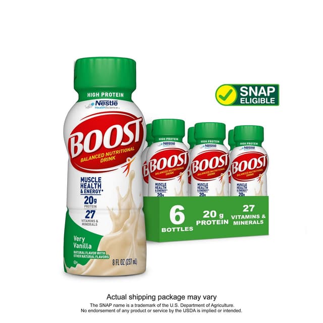Picture of Boost High Protein Nutritional Drink Vanilla 6 Pack, 8 OZ