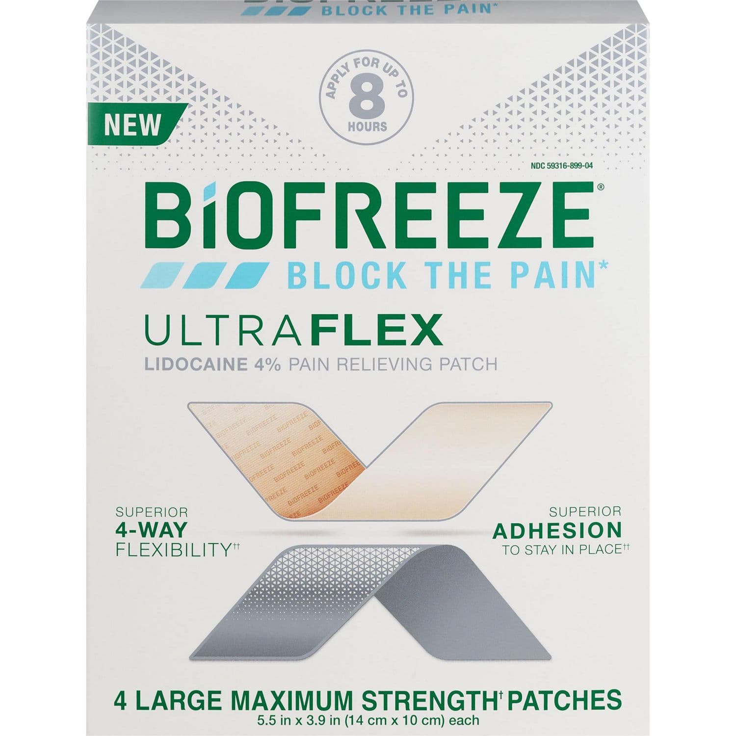 Picture of Biofreeze Flex Lidocaine Pain Relief Patch, 4 CT