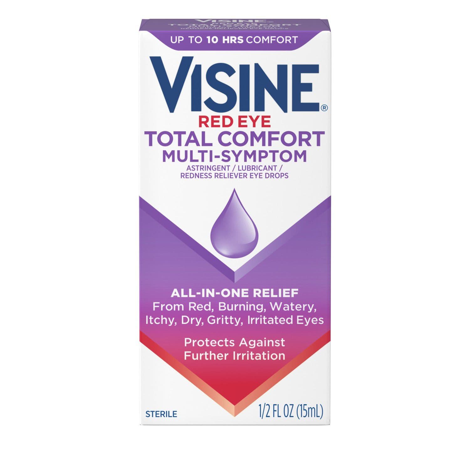 Picture of Visine Red Eye Total Comfort Multi-Symptom Relief, 0.5 OZ