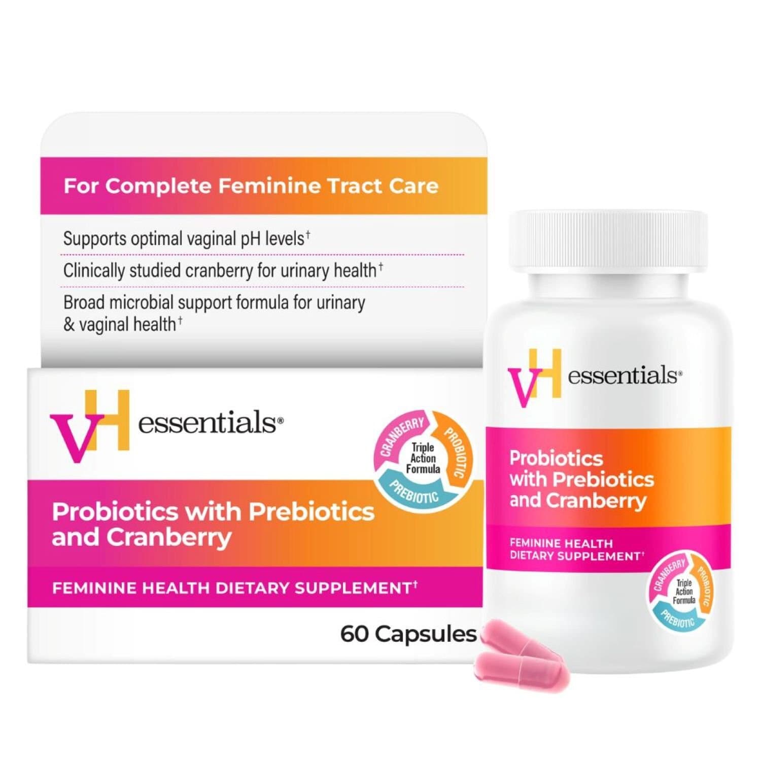 Picture of Vh Essentials Prebiotic with Cranberry, 60 CT