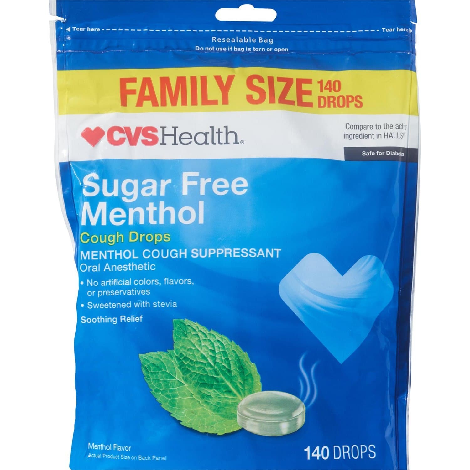 Picture of Sugar Free Menthol Cough Drops, 140 CT