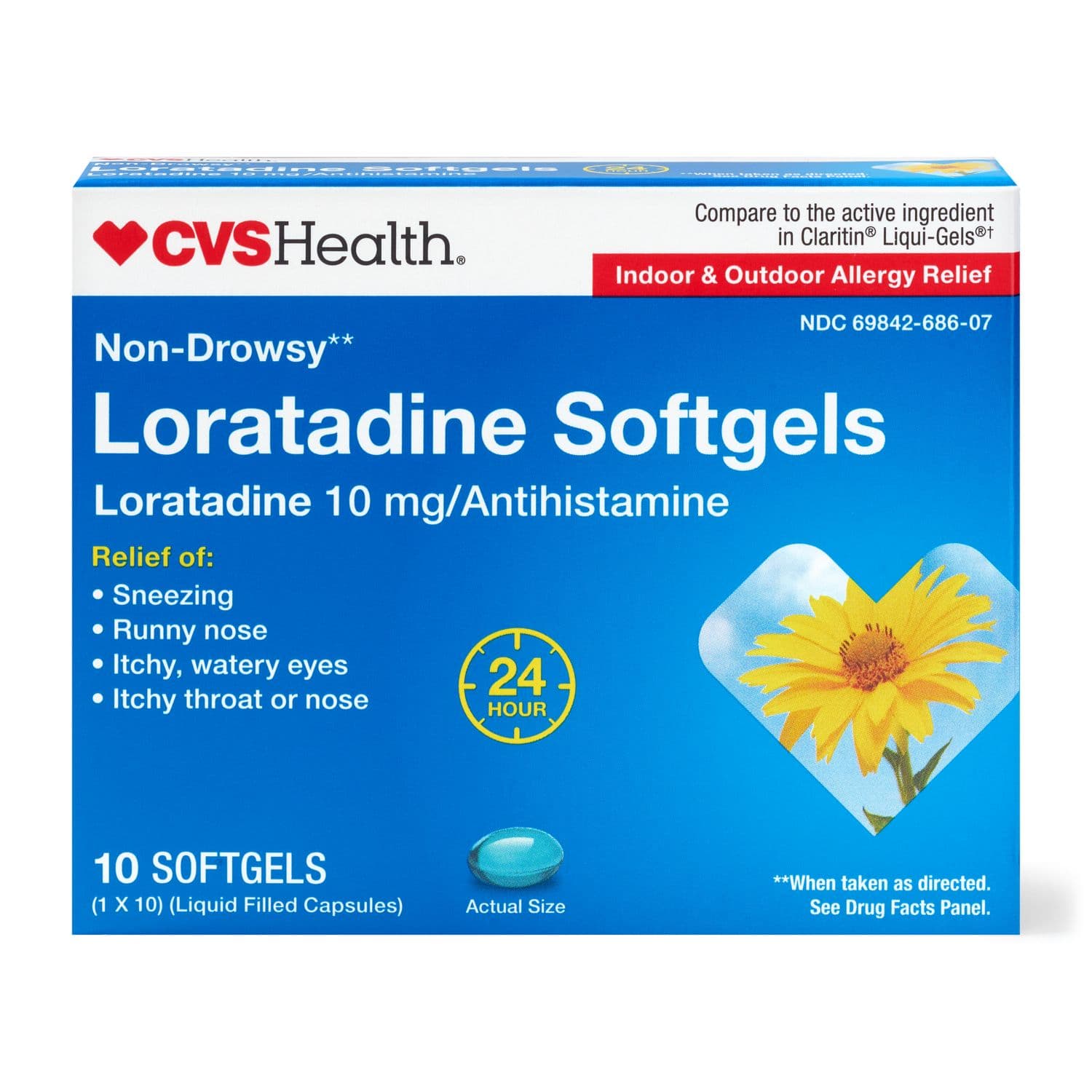 Picture of Loratadine 10mg Softgels, 60 CT