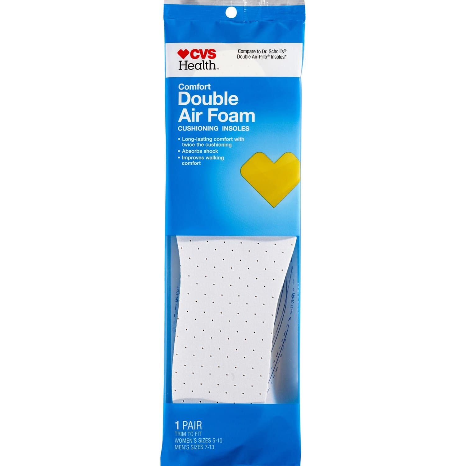 Picture of Double Air Foam Cushioning Insoles One Size, 1 CT