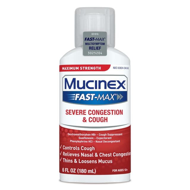 Picture of Mucinex Fast-Max Severe Congestion And Cough Relief, 6 OZ