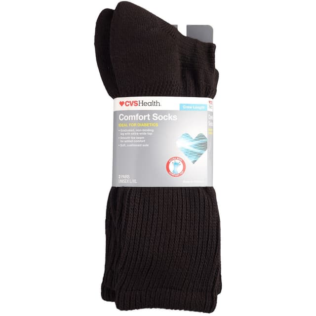 Picture of Diabetic Socks, S/m Black, 2 CT