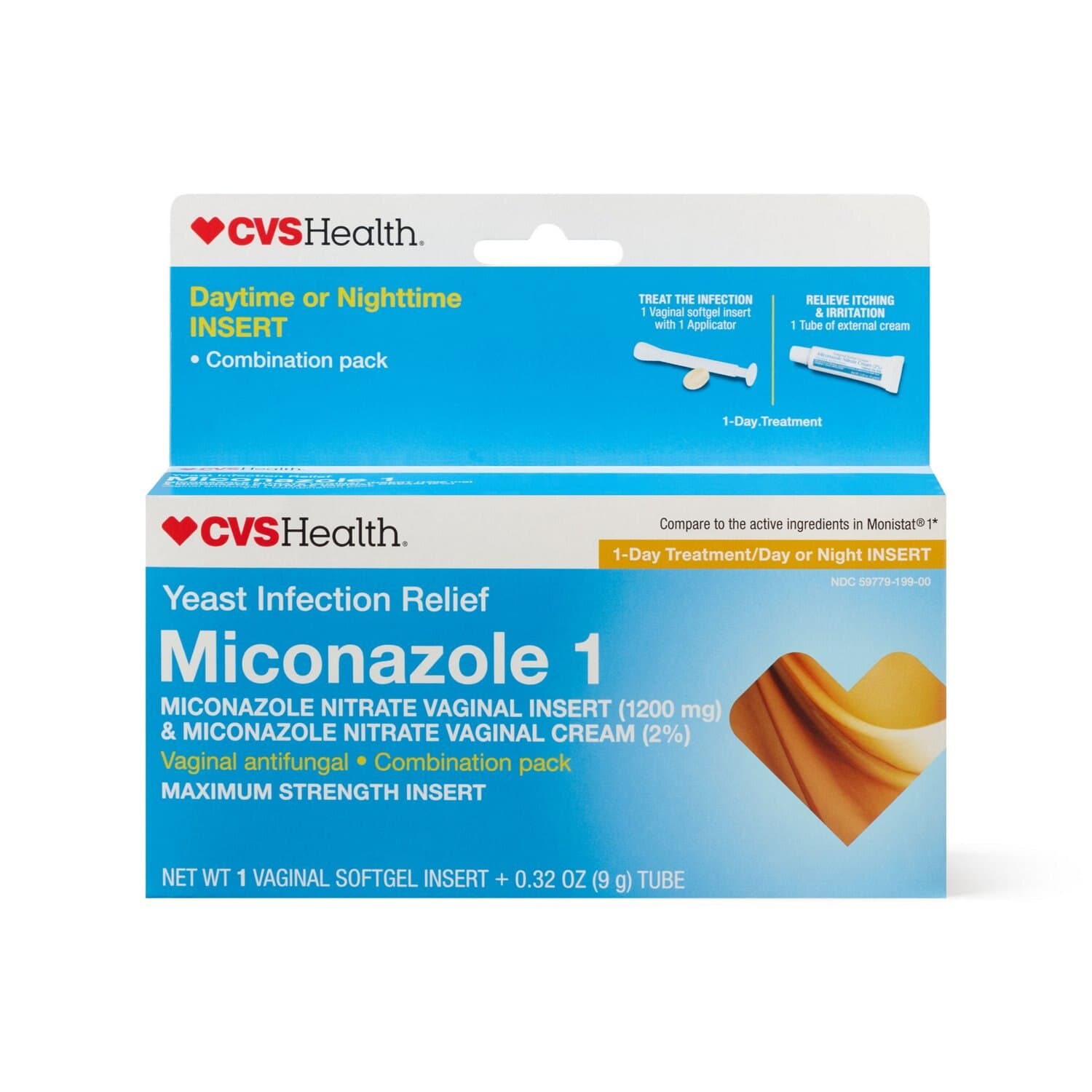 Picture of Miconazole 1 Day Vaginal Insert and Cream, 1 CT