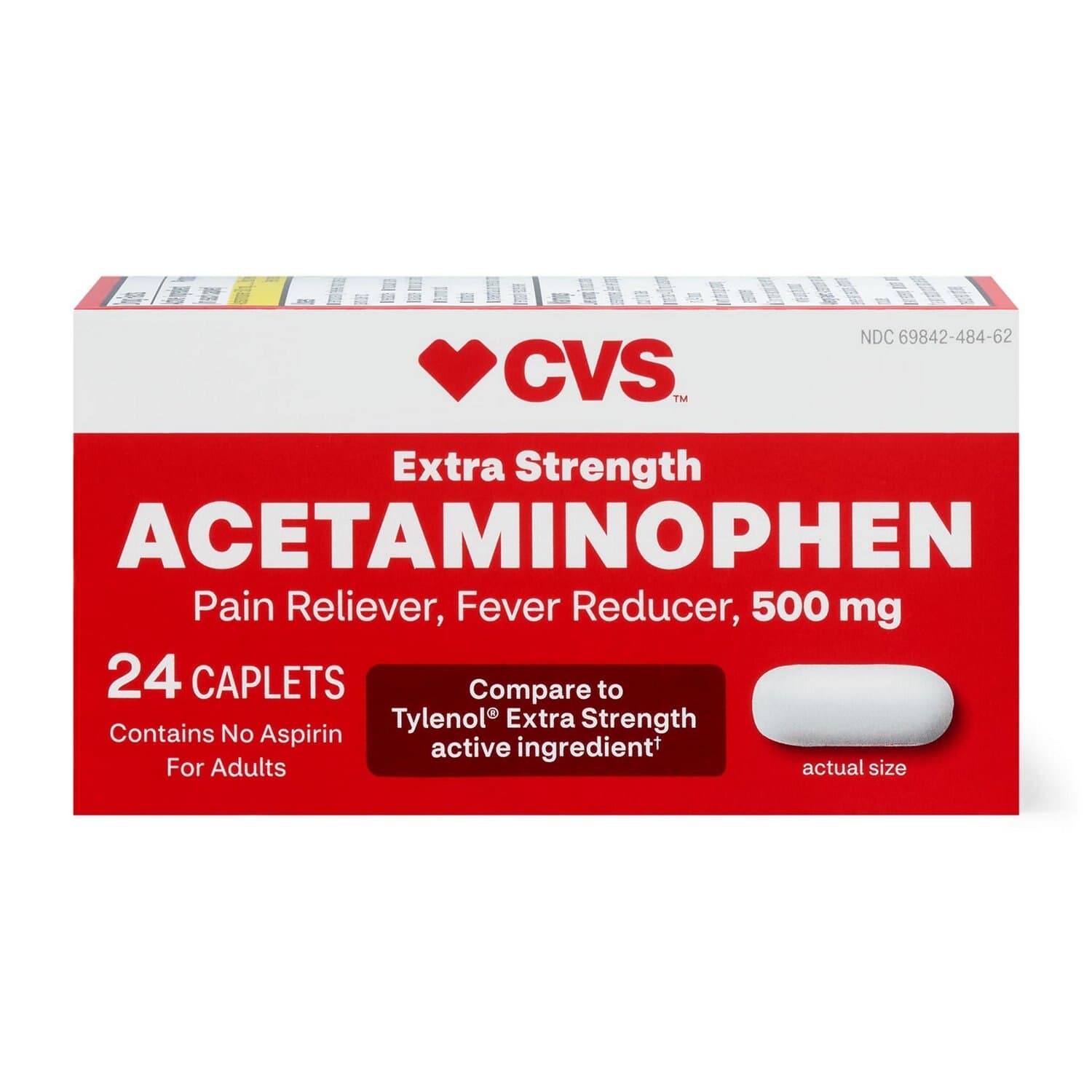 Picture of Acetaminophen 500mg Caplets, 24 CT