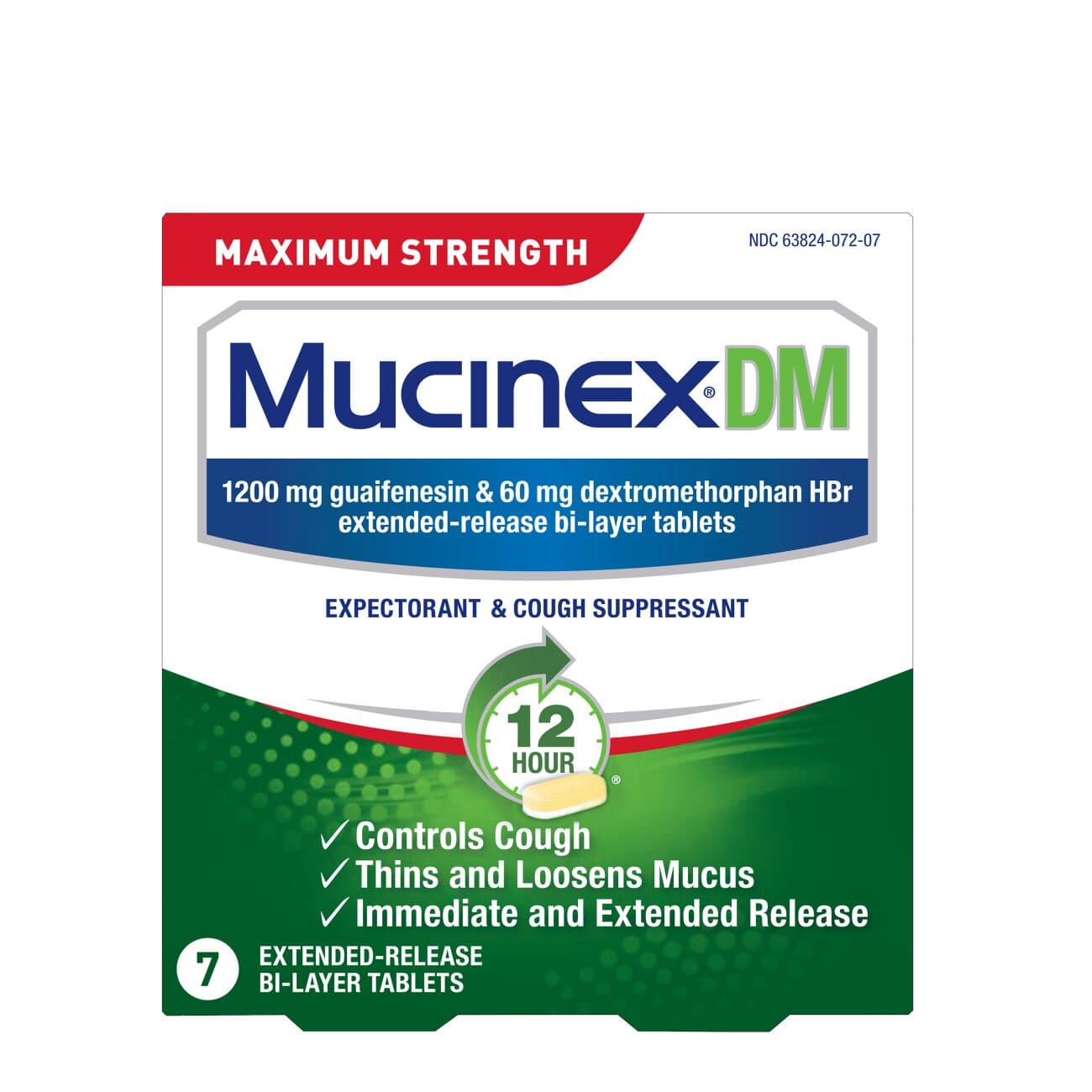 Picture of Mucinex Dm 1200mg Extended Release Tablets, 14 CT