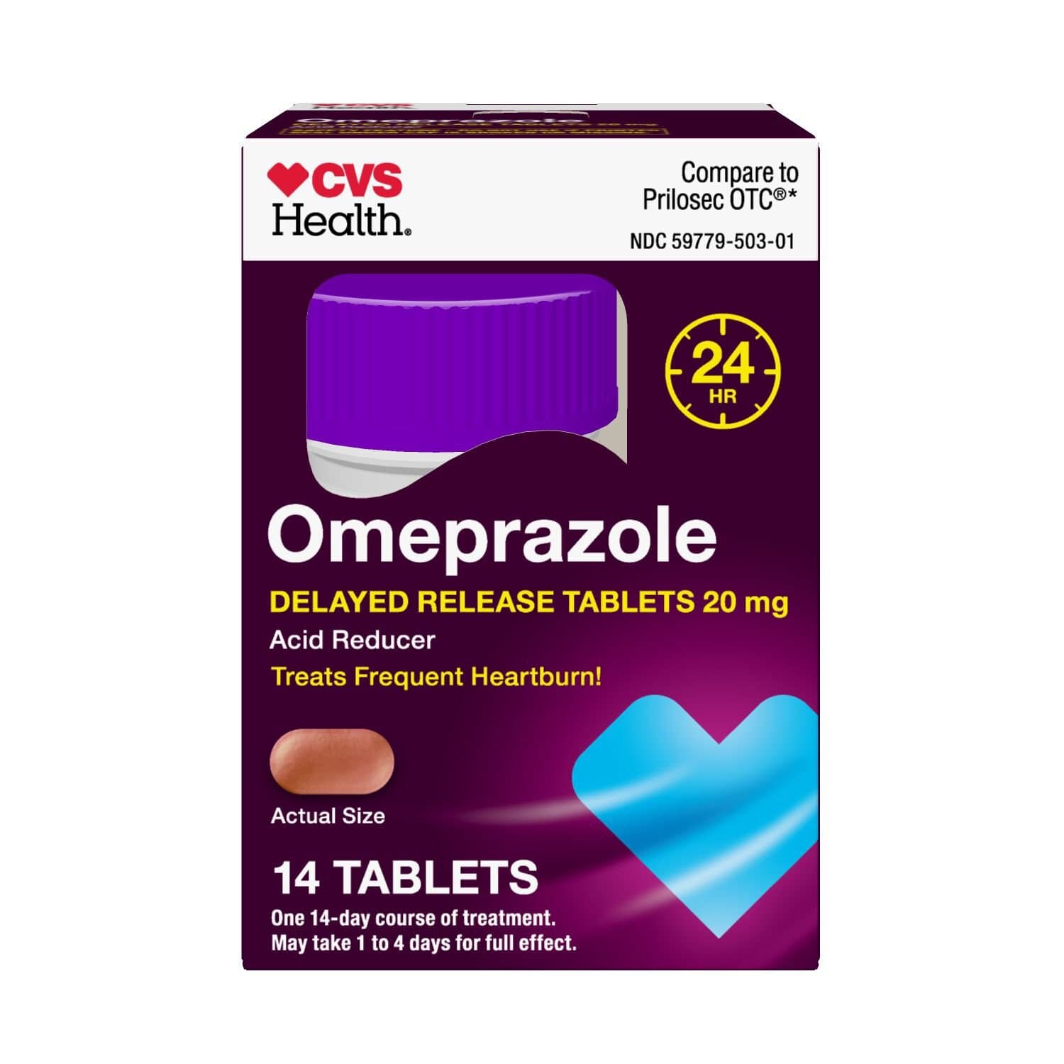 Picture of Omeprazole 20mg Tablets, 14 CT