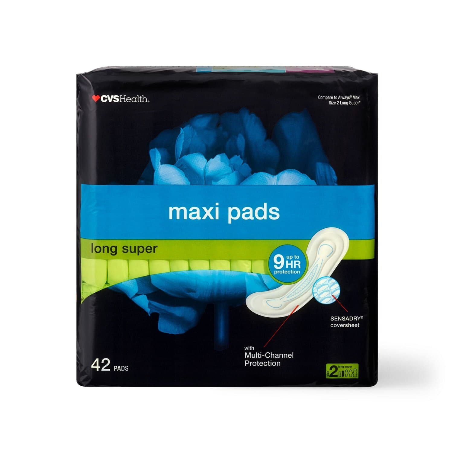 Picture of Maxi Pads Long Super, 42 CT